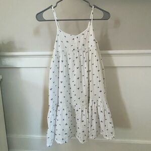 SALE! Gap Kids Sundress, Blue/Black Flowers. Adjustable Straps, Ruffle. Size: L